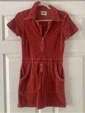Show Me Your MuMu Red Corduroy Dress